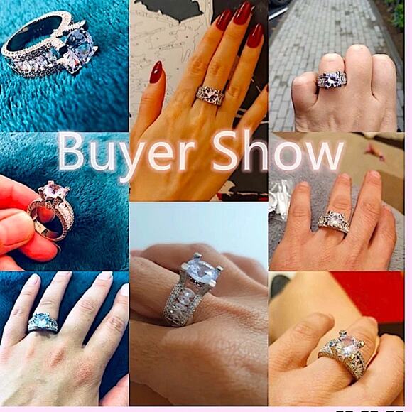 STERLING SILVER DIAMOND RING - Picture 9 of 9